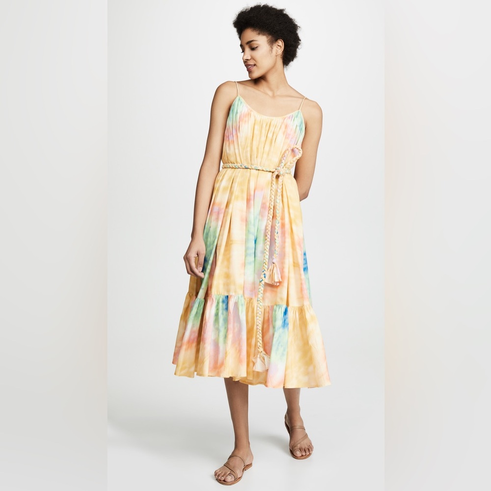 Rhode Lea Multicolor Tie-Dye Women's Midi Dress